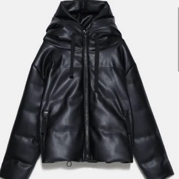 Zara Black Puffer Jacket - Picture 4 of 6